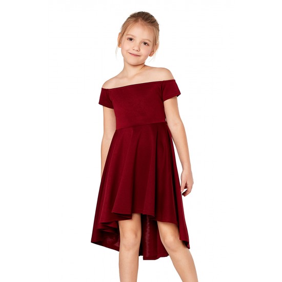 Red All The Rage Skater Dress for Little Girls