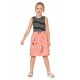 Pink Toddlers Floral and Striped Tank Dress