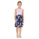 Blue Toddlers Floral and Striped Tank Dress