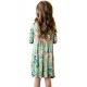 Floral Mint Swing Dress with Hidden Pockets