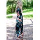 Black Floral Maxi Dress for Girls