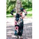 Black Floral Maxi Dress for Girls