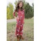 Rosy Floral Maxi Dress for Girls