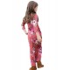 Rosy Floral Maxi Dress for Girls