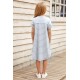 Gray Colorblock Patchwork Striped Girls’ Dress