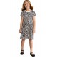 Little Girls' Leopard Print Short Sleeve Mini Dress