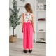 Rose Crewneck Sleeveless Floral Patchwork Kids Maxi Dress