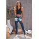 Tie-dyed Print Elastic Waist Jogger