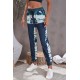 Tie-dyed Print Elastic Waist Jogger