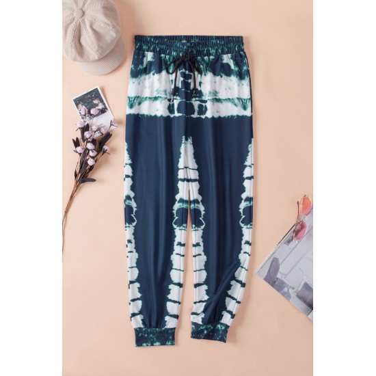 Tie-dyed Print Elastic Waist Jogger