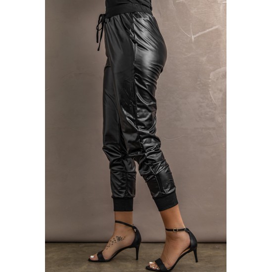 Rock and Roll Faux Leather Joggers