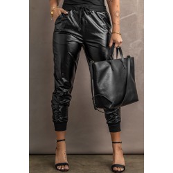 Rock and Roll Faux Leather Joggers