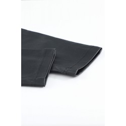 Black Leather Slim Fit Women Pants