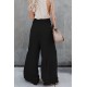 Black Tie Knot Wide Leg Pants