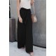 Black Tie Knot Wide Leg Pants