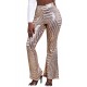 Apricot Sequin Wide Leg Pants