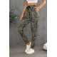 Leopard Print High Waist Slim-fit Pants