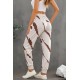 Casual Tie-dyed Drawstring Elastic Waist Pants