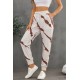 Casual Tie-dyed Drawstring Elastic Waist Pants