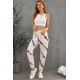 Casual Tie-dyed Drawstring Elastic Waist Pants