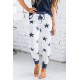 White Star Printed Women Joggers