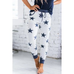 White Star Printed Women Joggers