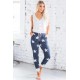 Blue Star Printed Women Joggers