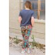 Aztec Leopard Patchwork High Waist Slim-fit Pants