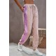 Purple Stripe Sequin Jogger Pants