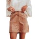 Apricot High Waist Button Corduroy Mini Skirt