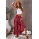 Tiered Paisley Print Pocketed Maxi Skirt