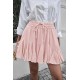 Pink Korean High Waist Tutu Pleated Mini Skirt