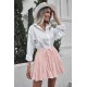 Pink Korean High Waist Tutu Pleated Mini Skirt