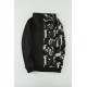 Black Camo Colorblock Men's Hoodie with Kangaroo Pocket