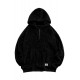 Black 1/4 Zip Fleece Men's Hoodie with Pocket