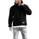 Black 1/4 Zip Fleece Men's Hoodie with Pocket