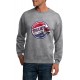 Gray Graphic Letter Print Crew Neck Men's Pullover Sweatshirt