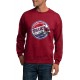 Red Graphic Letter Print Crew Neck Men's Pullover Sweatshirt