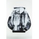 White Tie-dyed Print Kangaroo Pocket Men's Hoodie