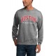 Gray BOSTON Letters Print Crew Neck Men's Pullover Sweatshirt