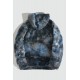 Tie-dyed Print Men's Sherpa Hoodie