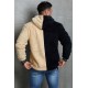 Apricot Colorblock Fleece Men's Hoodie