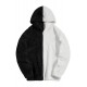 Black Colorblock Fleece Men's Hoodie