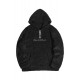 Black Letter Embroidered Quarter Zip Men's Sherpa Hoodie