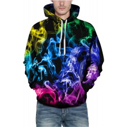 Men 3D Print Pullover Hoodie