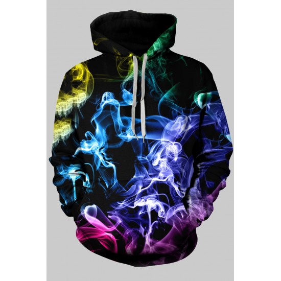 Men 3D Print Pullover Hoodie