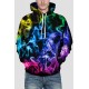 Men 3D Print Pullover Hoodie