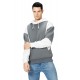 White Men Colorblock Pullover Long Sleeve Hoodie