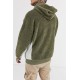 Men Plush To-tone Pullover Hoodie