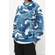 Wave Themed Pattern Men Pullover Hoodie